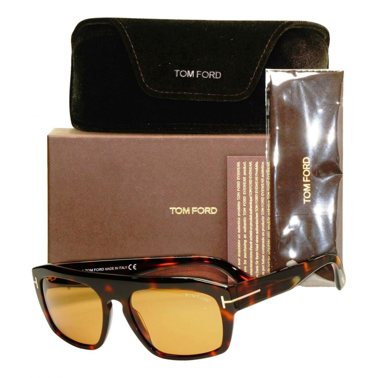 Sunglasses Tom Ford Brown in Plastic 